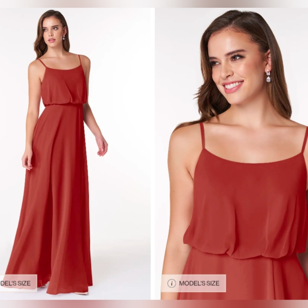 Azazie Elegant Red Wedding Dress